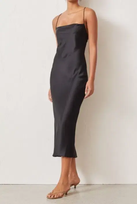 Bec and Bridge Seraphine lace up Black silk Dress - Image 2