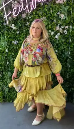 Camilla Among the Gumtrees Off Shoulder Halter Top and Maxi Skirt With Double Frill Set Print Size L for rent on The Volte - image 8