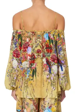 Camilla Among the Gumtrees Off Shoulder Halter Top and Maxi Skirt With Double Frill Set Print Size L for rent on The Volte - image 2