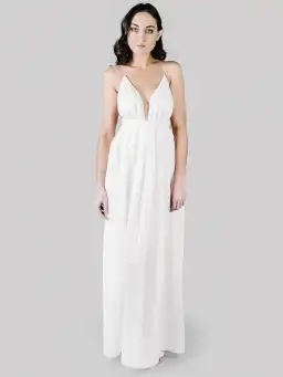 Natalie Rolt white linen dress for rent on The Volte - image 1