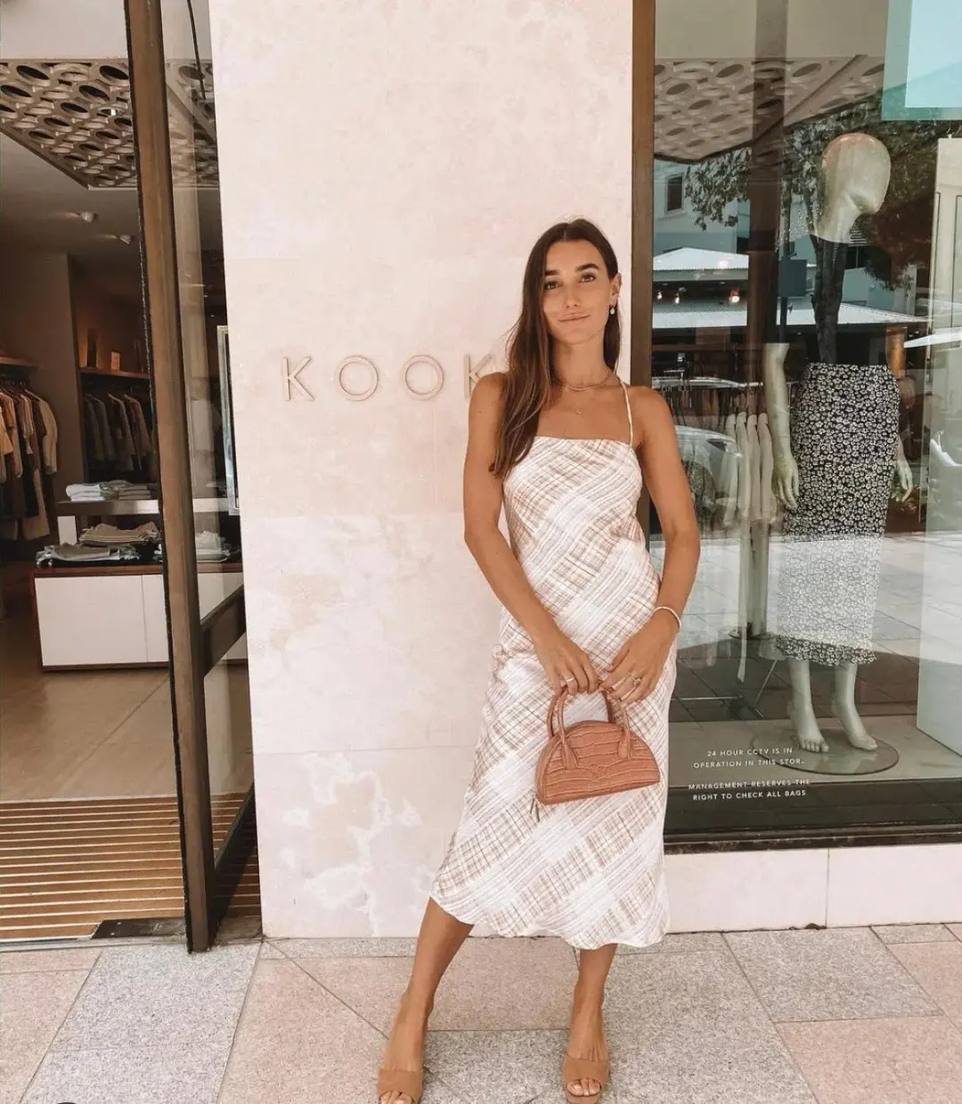 Kookai checkmate slip dress size 2 for rent on The Volte - main image