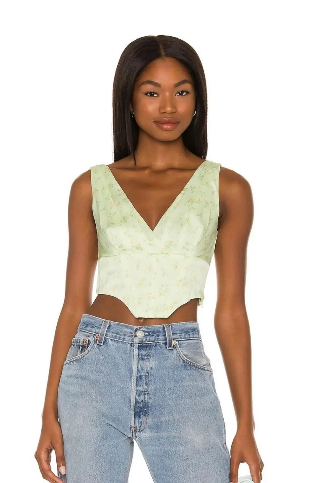 Camilla Coelho Trudy Bustier in Sage Delilah Size S for rent on The Volte - main image
