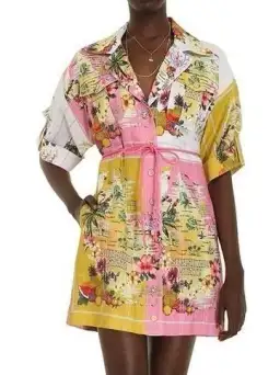 Zimmermann Nina Safari Mini Dress Print Size 8