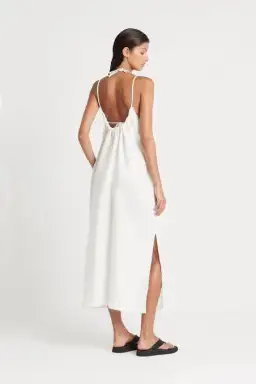 Sir the Label Lila Midi Dress White Size 8