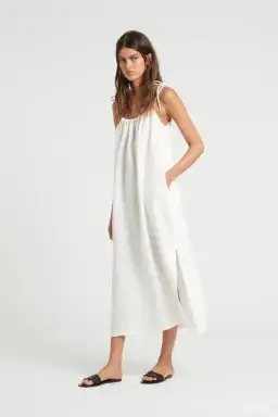 Sir the Label Lila Midi Dress White Size 8