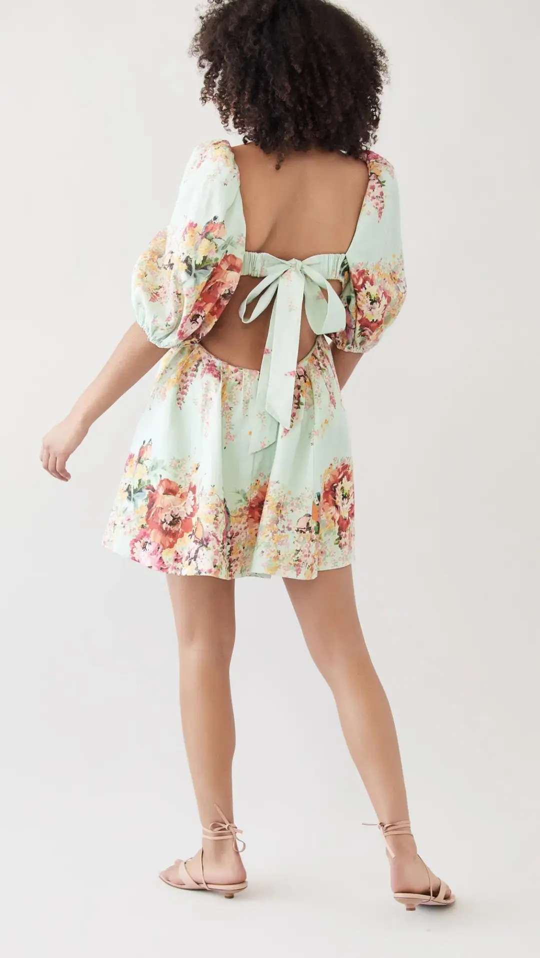 Zimmermann Mae Cut Out Mini Dress Print Size 6 for rent on The Volte - main image
