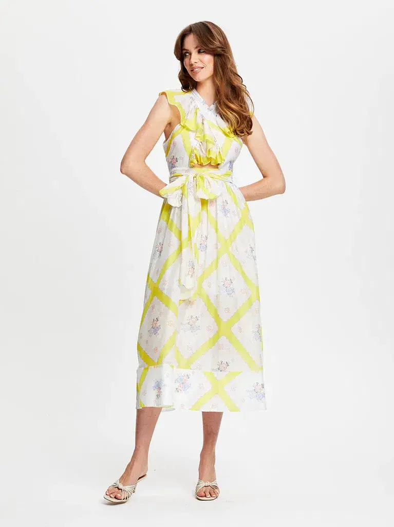 Alice McCall LA Girl Midi Dress Print Size 8 for rent on The Volte - main image