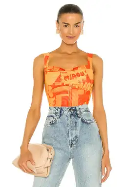 Miaou Imogene Corset Stone Orange Size AU 10 for rent on The Volte - image 2