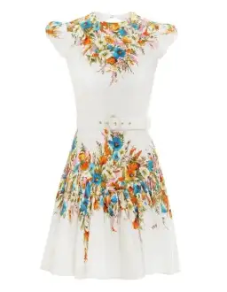 Zimmermann Estelle Tie Mini Dress Print Size 8 for rent on The Volte - image 3