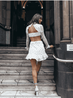 By Nicola Everlasting Dress in Indigo Blooms for rent on The Volte - image 2