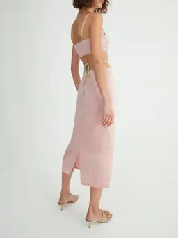 Hansen and Gretel Cali Top & Mariika Skirt in Blush / Melon Size 2 for rent on The Volte - image 2