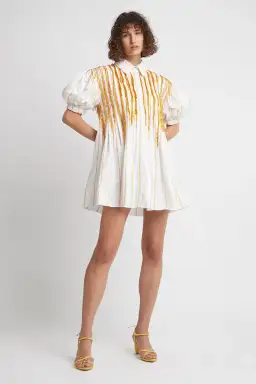 Aje Collective Marigold Beaded Dress White Size 8 for rent on The Volte - image 3