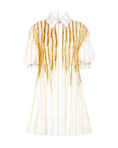 Aje Collective Marigold Beaded Dress White Size 8 for rent on The Volte - main image