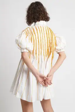 Aje Collective Marigold Beaded Dress White Size 8 for rent on The Volte - image 2