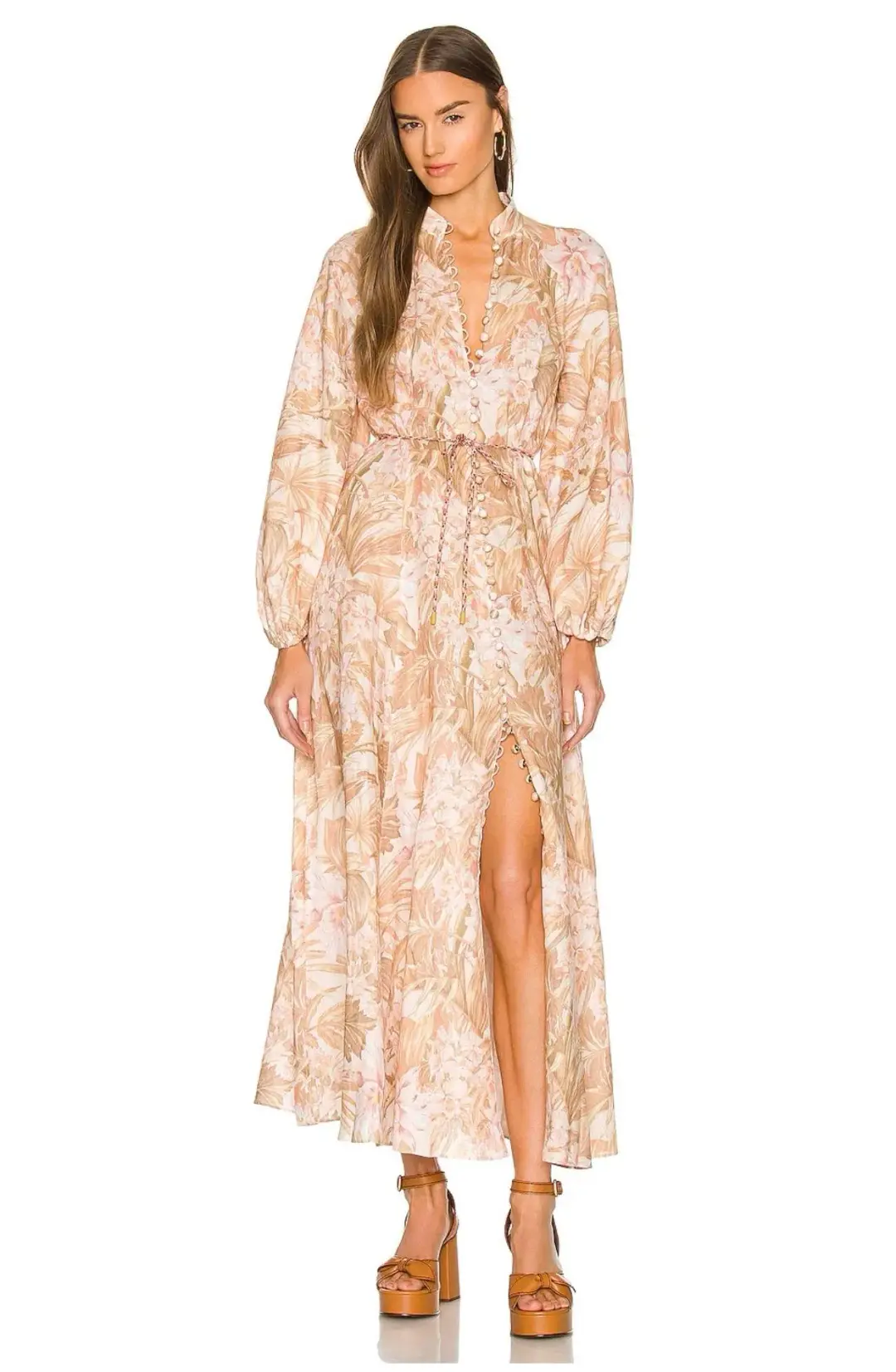 Zimmermann Andie Billow Long Dress Print Size 8 for rent on The Volte - main image