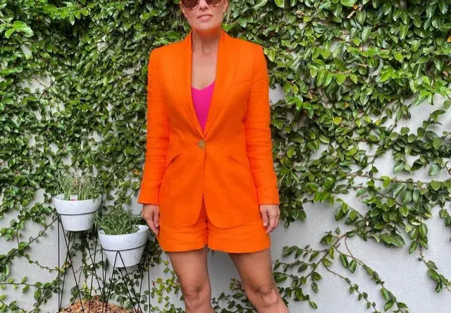 Country Road Orange Short Suit Size 8 for rent on The Volte - main image