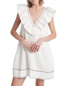 Aje Solitude Sleeveless Mini Dress White Size 10 for rent on The Volte - image 4
