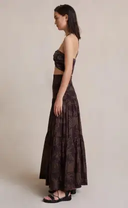 Bec & Bridge Desert Palm Top and Maxi Skirt Set Print Size 8 for rent on The Volte - image 2