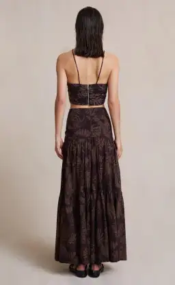 Bec & Bridge Desert Palm Top and Maxi Skirt Set Print Size 8 for rent on The Volte - image 3