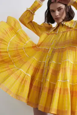 Aje Wilderness Smock Dress Print Size 6