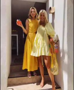 Aje Hushed Asymmetric Dress Yellow Size 6