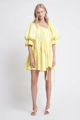 Aje Hushed Asymmetric Dress Yellow Size 6