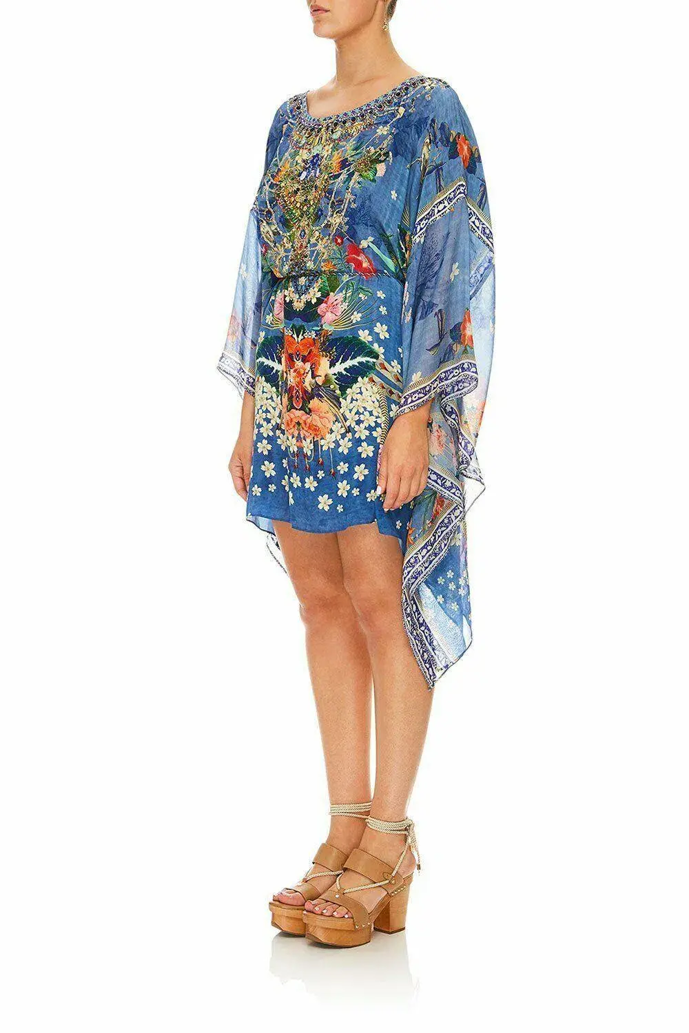 Camilla Faraway Florals Short Kaftan Print Size 10 - Image 3