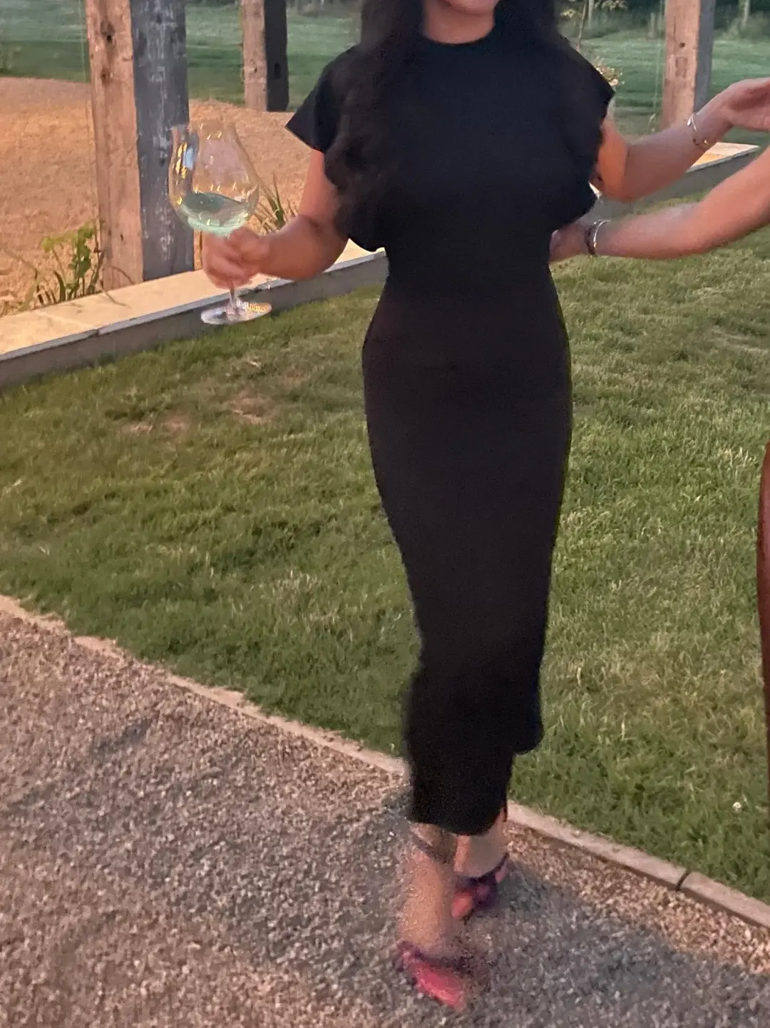 Christopher Esber Knot Back Aulenti Tee Dress Black Size 6 for rent on The Volte - main image