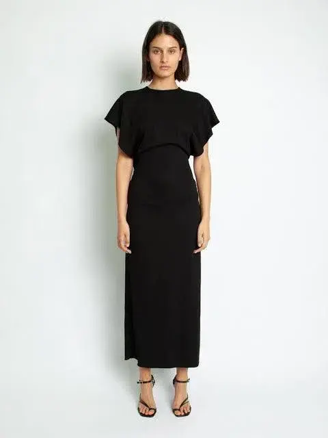 Christopher Esber Knot Back Aulenti Tee Dress Black Size 6 for rent on The Volte - main image