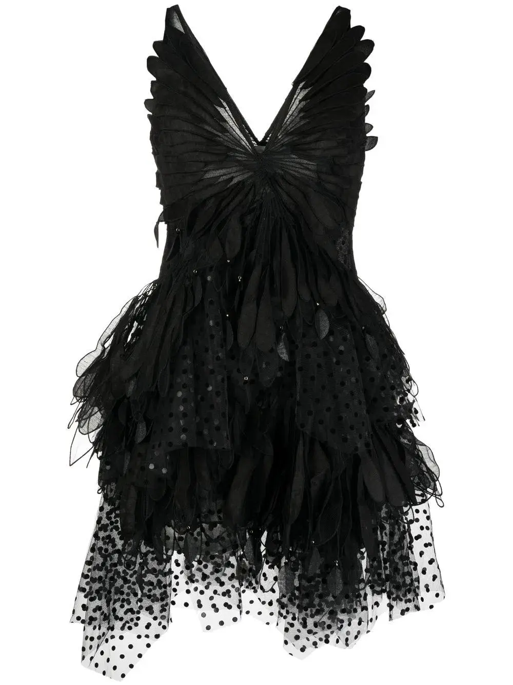 Zimmermann Rhythmic Fluted Mini Dress Black Size 1 / Au 10 for rent on The Volte - main image