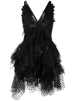 Zimmermann Rhythmic Fluted Mini Dress Black Size 1 / Au 10 for rent on The Volte - image 2