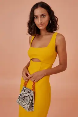 Finders Keepers Nadia Midi Dress Mango Size 8 for rent on The Volte - image 4