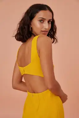 Finders Keepers Nadia Midi Dress Mango Size 8 for rent on The Volte - image 3