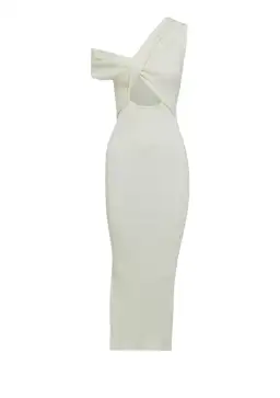 Anna Quan Zanita Midi Dress Cream Size 8