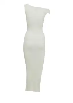 Anna Quan Zanita Midi Dress Neutral / Cream Size 8
