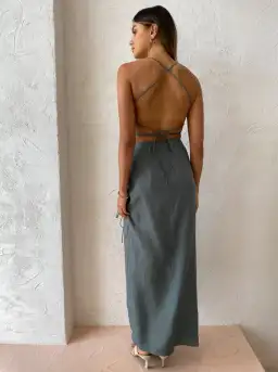 Rumer the Label Loulou Maxi Dress Fern Size 6 for rent on The Volte - image 3