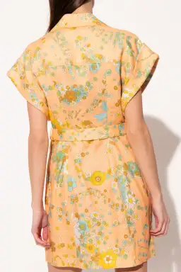 Zimmermann Lola Roll Cuff Mini Dress Print Size 12 for rent on The Volte - image 4