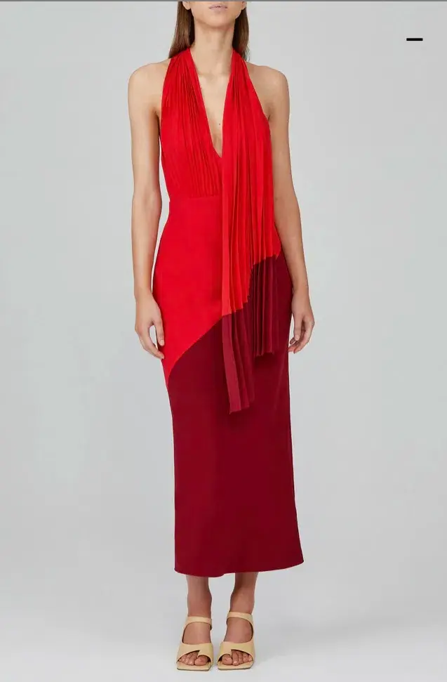 Acler Flora Dress Red Size 8 for rent on The Volte - main image