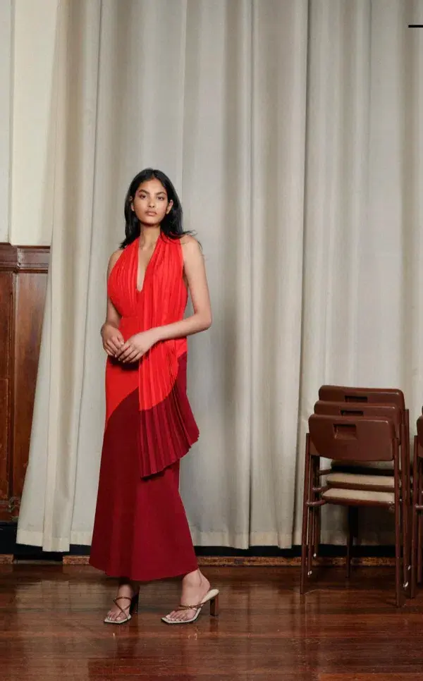 Acler Flora Dress Red Size 8 for rent on The Volte - main image