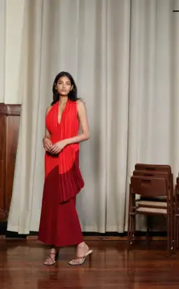 Acler Flora Dress Red Size 8 for rent on The Volte - image 4