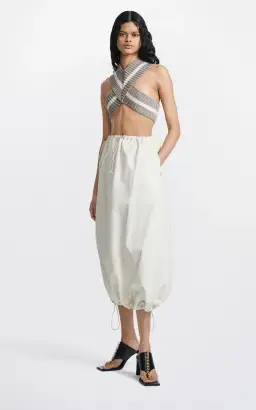 Dion Lee Parachute Skirt White