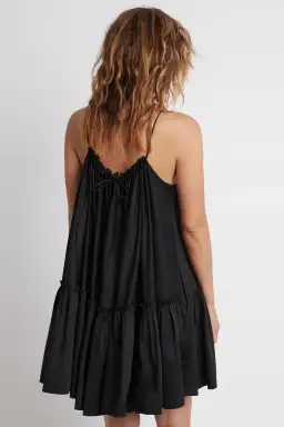 Aje Midsummer Swing Mini Dress Black Size 10 for rent on The Volte - image 2