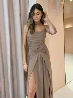 Bec & Bridge Vixen Maxi Dress in Sepia Brown Size 8 for rent on The Volte - image 4