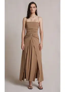 Bec & Bridge Vixen Maxi Dress in Sepia Brown Size 8 for rent on The Volte - image 1