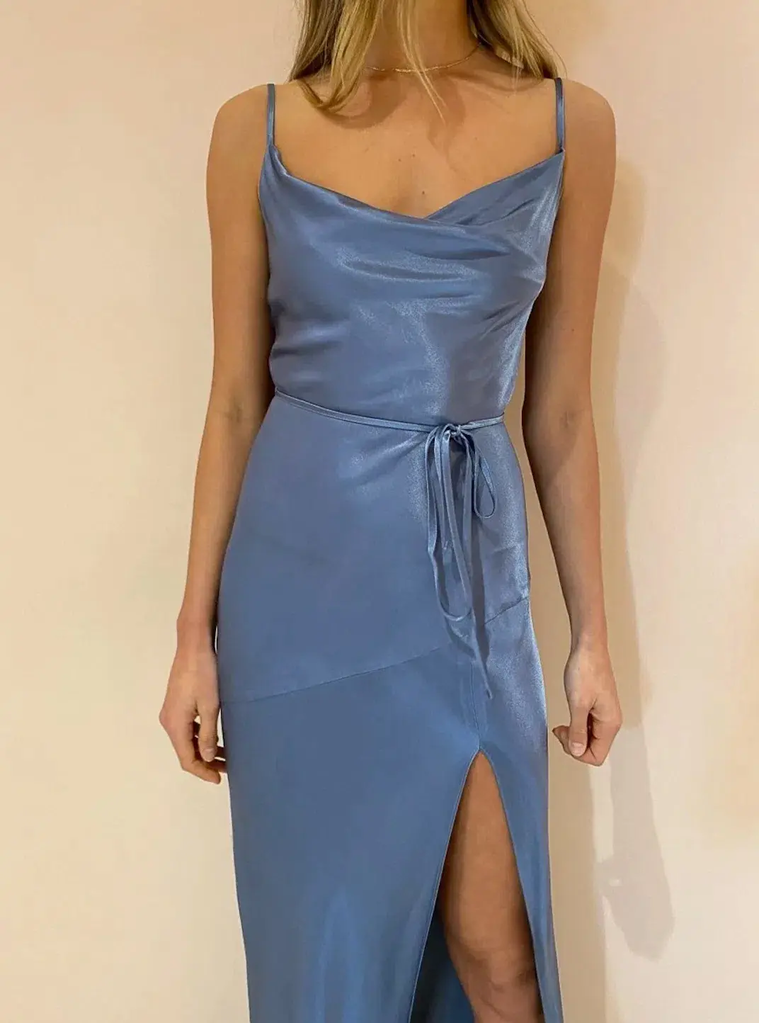 Shona Joy La Lune Cowl Dress Blue Size 8 for rent on The Volte - main image