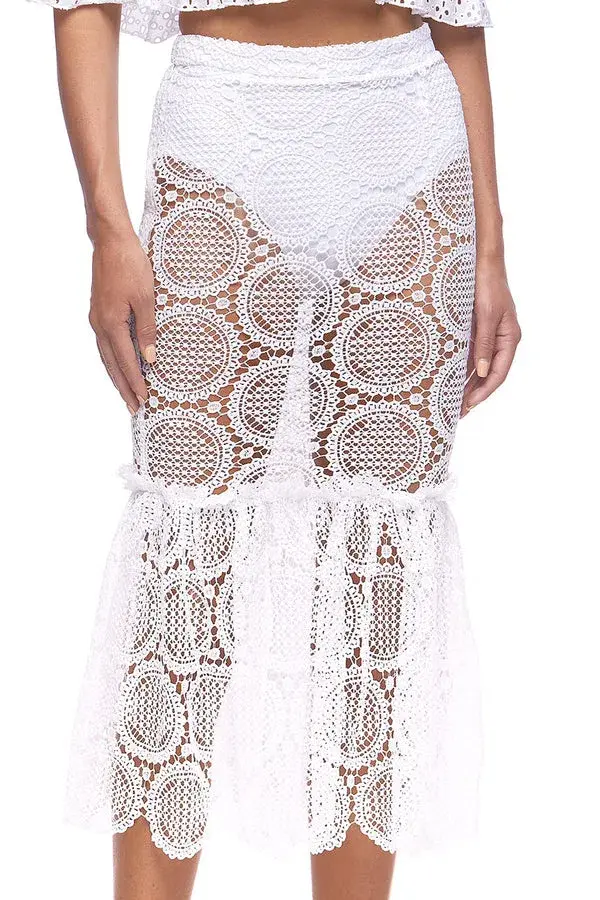 Eliya the Label Annie Skirt White Size 10 for rent on The Volte - main image