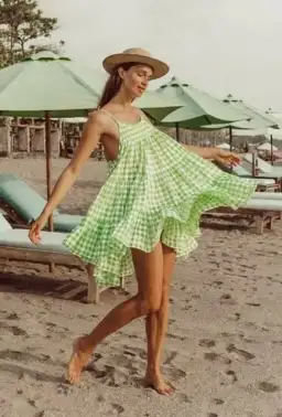 Steele Alfie Mini Dress Green Size 10 for rent on The Volte - image 2