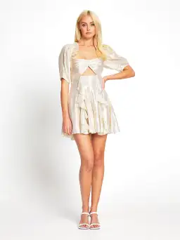 ALICE MCCALL GOLD SANTA MONICA MINI DRESS - SIZE 8 AU/4 US (RRP $395) for rent on The Volte - image 1