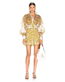 Zimmermann Zippy Billow Blouse Golden Paisley Size 1 / Au 10 for rent on The Volte - image 1