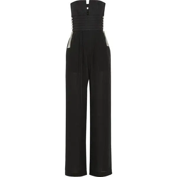Sass and Bide All About The Bass Silk Jumpsuit Black Size 8 for rent on The Volte - main image